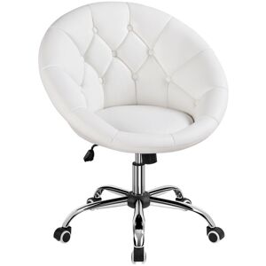 Yaheetech - Modern Swivel Office Chair with Adjustable Height, White