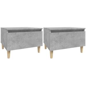 vidaXL 2 pcs Concrete Grey Side Tables 50x46x35 cm vidaXL 2 pcs Concrete Grey Side Tables 50x46x35 cm