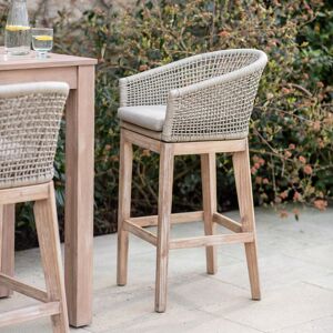 Garden Trading - 2 x Lynton Wooden Bar Stool Chair Seat Grey Outdoor Indoor Garden Trading - 2 x Lynton Wooden Bar Stool Chair Seat Grey Outdoor Indoor