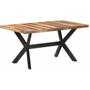 Vidaxl - Dining Table 160x80x75 cm Solid Wood with Honey Finish Vidaxl - Dining Table 160x80x75 cm Solid Wood with Honey Finish