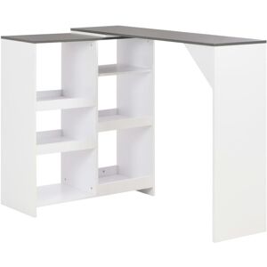 Bar Table with Moveable Shelf White 138x39x110 cm Vidaxl Bar Table with Moveable Shelf White 138x39x110 cm Vidaxl