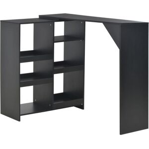 Bar Table with Moveable Shelf Black 138x39x110 cm Vidaxl Bar Table with Moveable Shelf Black 138x39x110 cm Vidaxl