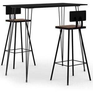 3 Piece Bar Set Black Vidaxl 3 Piece Bar Set Black Vidaxl