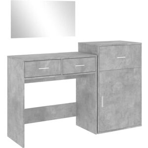 3 Piece Dressing Table Set Concrete Grey Engineered Wood Vidaxl 3 Piece Dressing Table Set Concrete Grey Engineered Wood Vidaxl