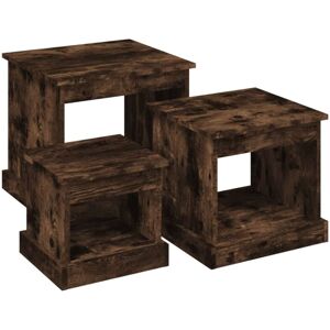 Vidaxl - Coffee Tables 3 pcs Smoked Oak Engineered Wood Vidaxl - Coffee Tables 3 pcs Smoked Oak Engineered Wood