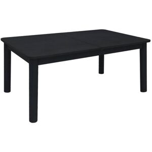 SWEEEK 6-10 seater rectangular extendable dining table, rubberwood and oak veneer, Black, 170/270x100x75 cm - Solene SWEEEK 6-10 seater rectangular extendable dining table, rubberwood and oak veneer, Black, 170/270x100x75 cm - Solene