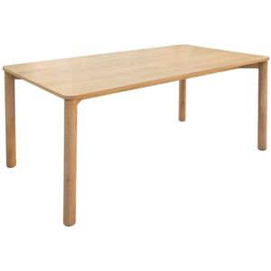 SWEEEK 6-seater rectangular dining table with rubberwood and natural oak veneer - 180 x 100 x 75 cm - Solene SWEEEK 6-seater rectangular dining table with rubberwood and natural oak veneer - 180 x 100 x 75 cm - Solene