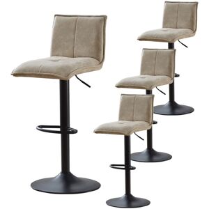 Ainpecca - Adjustable Bar Stools Set of 4 Swivel Suede Fabric Upholstered Barstools with Tufted Seat and Back, Breakfast Bar Chairs for Kitchen Ainpecca - Adjustable Bar Stools Set of 4 Swivel Suede Fabric Upholstered Barstools with Tufted Seat and Back, Breakfast Bar Chairs for Kitchen