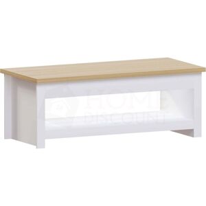 Home Discount - Arlington Coffee Table With Shelf Living Room Furniture, White Home Discount - Arlington Coffee Table With Shelf Living Room Furniture, White