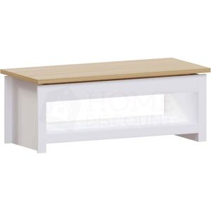 Home Discount - Arlington Sliding Top Coffee Table With Shelf Living Room Furniture, White Home Discount - Arlington Sliding Top Coffee Table With Shelf Living Room Furniture, White