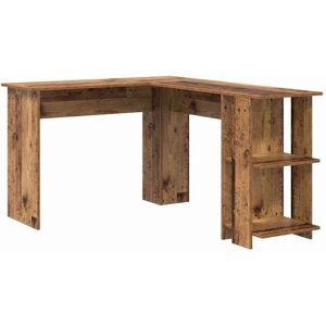 Corner Desk with Storage Old wood 140 x 113.5 x 75 cm vidaXL Corner Desk with Storage Old wood 140 x 113.5 x 75 cm vidaXL