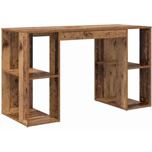 Desk with Storage Old wood 130 x 50.5 x 75 cm Engineered Wood vidaXL Desk with Storage Old wood 130 x 50.5 x 75 cm Engineered Wood vidaXL