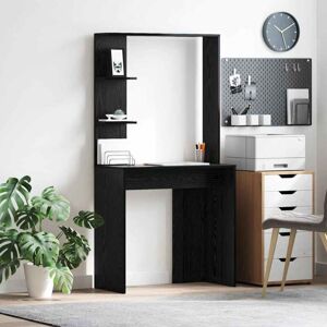 Vidaxl - Desk with Shelf Black oak 78.5 x 37 x 154.5 cm Engineered wood Vidaxl - Desk with Shelf Black oak 78.5 x 37 x 154.5 cm Engineered wood