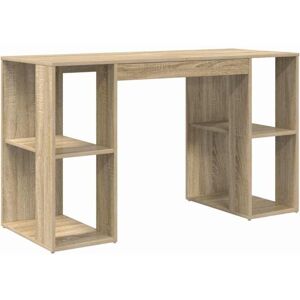 Desk with Storage Sonoma oak 130 x 50.5 x 75 cm Engineered Wood vidaXL Desk with Storage Sonoma oak 130 x 50.5 x 75 cm Engineered Wood vidaXL