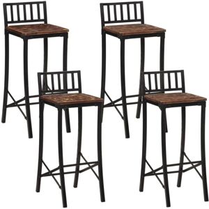 Vidaxl - Bar Chairs 4 pcs Solid Wood Reclaimed Vidaxl - Bar Chairs 4 pcs Solid Wood Reclaimed