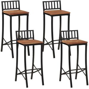 Bar Chairs 4 pcs Solid Wood Acacia vidaXL Bar Chairs 4 pcs Solid Wood Acacia vidaXL