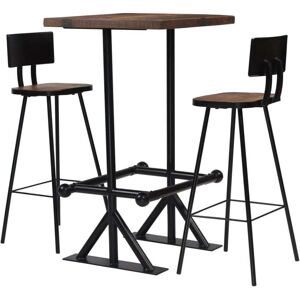 Bar Set 3 Piece Solid Reclaimed Wood Vidaxl Bar Set 3 Piece Solid Reclaimed Wood Vidaxl