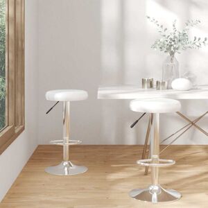 Bar Stools 2 pcs White Faux Leather Vidaxl Bar Stools 2 pcs White Faux Leather Vidaxl
