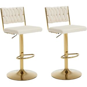 WAHSON OFFICE CHAIRS Bar Stools Set of 2 in Velvet Knitted Backrest Modern Counter Chairs Height Adjustable for Kitchen Home Bar Restaurant, Beige, Chairus WAHSON OFFICE CHAIRS Bar Stools Set of 2 in Velvet Knitted Backrest Modern Counter Chairs Height Adjustable for Kitchen Home Bar Restaurant, Beige, Chairus