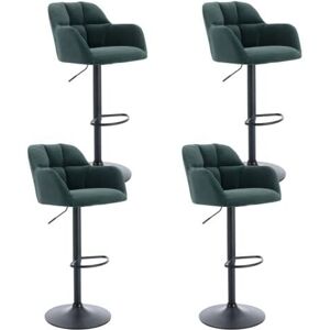 WAHSON OFFICE CHAIRS Bar Stools Set of 4 in Velvet Upholstered Modern Counter Chairs Height Adjustable Swivel Stools for Kitchen Home Bar Restaurant, Green, Wahson WAHSON OFFICE CHAIRS Bar Stools Set of 4 in Velvet Upholstered Modern Counter Chairs Height Adjustable Swivel Stools for Kitchen Home Bar Restaurant, Green, Wahson