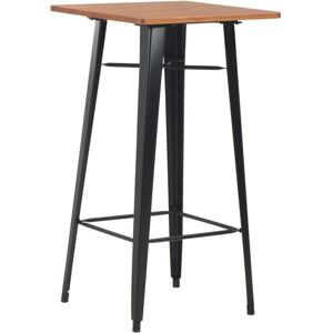 Vidaxl - Bar Table Black 60x60x108 cm Solid Pine Wood Steel Vidaxl - Bar Table Black 60x60x108 cm Solid Pine Wood Steel