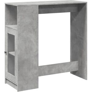 Bar Table with Racks Concrete Grey 101x40x103.5 cm Engineered Wood Vidaxl Bar Table with Racks Concrete Grey 101x40x103.5 cm Engineered Wood Vidaxl