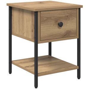 Bedside Table Artisan Oak 34 x 35.5 x 45 cm Engineered Wood vidaXL Bedside Table Artisan Oak 34 x 35.5 x 45 cm Engineered Wood vidaXL