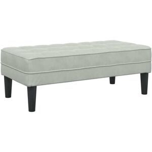 Vidaxl - Bench Light grey 113 x 57 x 39 cm Velvet Vidaxl - Bench Light grey 113 x 57 x 39 cm Velvet
