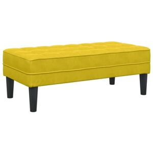 Vidaxl - Bench Yellow 113 x 57 x 39 cm Velvet Vidaxl - Bench Yellow 113 x 57 x 39 cm Velvet