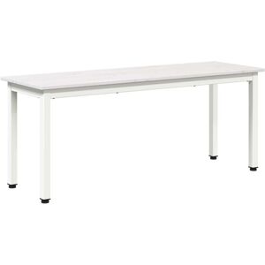Bench White 110 x 35 x 45 cm Solid Pine Wood vidaXL Bench White 110 x 35 x 45 cm Solid Pine Wood vidaXL