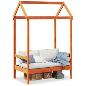 Vidaxl - Bench with Roof Wax Brown 117.5x70x176.5 cm Solid Wood Pine Vidaxl - Bench with Roof Wax Brown 117.5x70x176.5 cm Solid Wood Pine