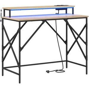 Vidaxl - Desk with Storage Sonoma oak 100 x 50 x 86.5 cm Engineered wood Vidaxl - Desk with Storage Sonoma oak 100 x 50 x 86.5 cm Engineered wood