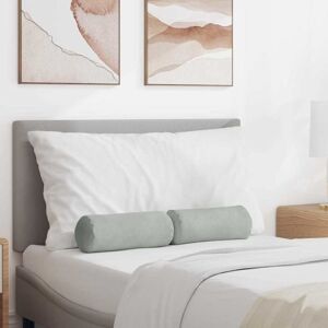 Bolster Pillows 2 pcs Light Grey Ø 15 x 40 cm Corduroy Fabric vidaXL Bolster Pillows 2 pcs Light Grey Ø 15 x 40 cm Corduroy Fabric vidaXL