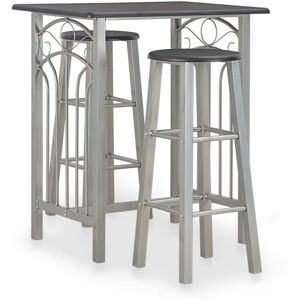 3 Piece Bar Set Wood and Steel Black Vidaxl 3 Piece Bar Set Wood and Steel Black Vidaxl