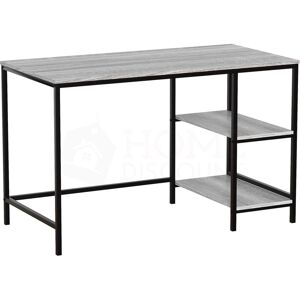 Home Discount - Brooklyn Computer Desk pc Laptop Table 2 Shelf Shelving Storage Home Office Study, Grey Home Discount - Brooklyn Computer Desk pc Laptop Table 2 Shelf Shelving Storage Home Office Study, Grey