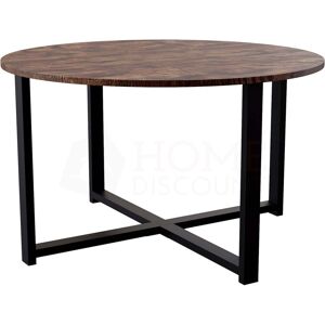 Home Discount - Brooklyn Round Side Table mdf Sofa Coffee End Table, Dark Wood Home Discount - Brooklyn Round Side Table mdf Sofa Coffee End Table, Dark Wood