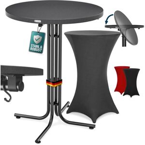 CASARIA® Round Bar Table with Slip Cover 110 High 70/80cm Diameter Foldable & Easy To Transport Powder Coated Metal Stable Bistro Bar Party Table CASARIA® Round Bar Table with Slip Cover 110 High 70/80cm Diameter Foldable & Easy To Transport Powder Coated Metal Stable Bistro Bar Party Table
