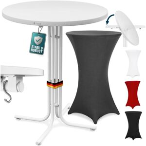 Casaria - Round Bar Table with Slip Cover 110 High 70/80cm Diameter Foldable & Easy To Transport Powder Coated Metal Stable Bistro Bar Party Table Casaria - Round Bar Table with Slip Cover 110 High 70/80cm Diameter Foldable & Easy To Transport Powder Coated Metal Stable Bistro Bar Party Table