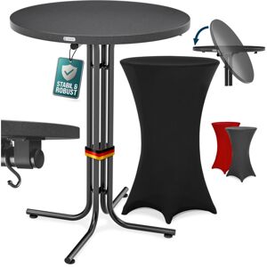 Casaria - Round Bar Table with Slip Cover 110 High 70/80cm Diameter Foldable & Easy To Transport Powder Coated Metal Stable Bistro Bar Party Table Casaria - Round Bar Table with Slip Cover 110 High 70/80cm Diameter Foldable & Easy To Transport Powder Coated Metal Stable Bistro Bar Party Table