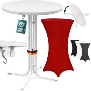 Casaria - Round Bar Table with Slip Cover 110 High 70/80cm Diameter Foldable & Easy To Transport Powder Coated Metal Stable Bistro Bar Party Table Casaria - Round Bar Table with Slip Cover 110 High 70/80cm Diameter Foldable & Easy To Transport Powder Coated Metal Stable Bistro Bar Party Table