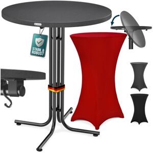 Casaria - Round Bar Table with Slip Cover 110 High 70/80cm Diameter Foldable & Easy To Transport Powder Coated Metal Stable Bistro Bar Party Table Casaria - Round Bar Table with Slip Cover 110 High 70/80cm Diameter Foldable & Easy To Transport Powder Coated Metal Stable Bistro Bar Party Table