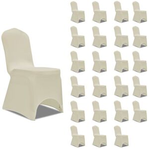 vidaXL Chair Cover Cream - Stretch Universal Banquet Slipcover vidaXL Chair Cover Cream - Stretch Universal Banquet Slipcover