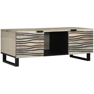 Vidaxl - Coffee Table White, Black 100 x 54 x 40 cm Solid mango wood Vidaxl - Coffee Table White, Black 100 x 54 x 40 cm Solid mango wood