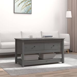 Coffee Table Grey 102x49x55 cm Solid Wood Pine Vidaxl Coffee Table Grey 102x49x55 cm Solid Wood Pine Vidaxl