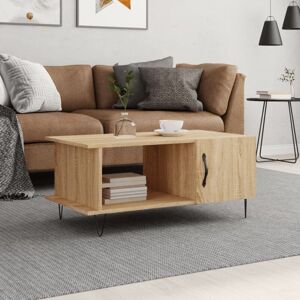 JINLEFU Coffee Table Sonoma Oak 90x50x40 cm Engineered Wood vidaXL JINLEFU Coffee Table Sonoma Oak 90x50x40 cm Engineered Wood vidaXL