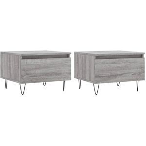 Jinlefu - Coffee Tables 2 pcs Grey Sonoma 50x46x35 cm Engineered Wood vidaXL Jinlefu - Coffee Tables 2 pcs Grey Sonoma 50x46x35 cm Engineered Wood vidaXL