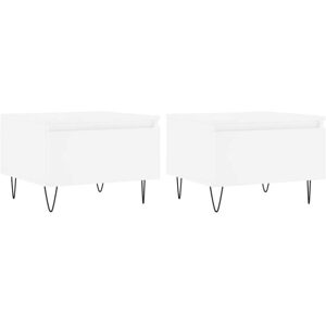 Jinlefu - Coffee Tables 2 pcs White 50x46x35 cm Engineered Wood vidaXL Jinlefu - Coffee Tables 2 pcs White 50x46x35 cm Engineered Wood vidaXL