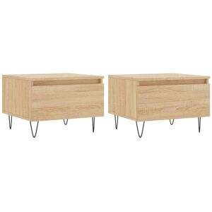 Jinlefu - Coffee Tables 2 pcs Sonoma Oak 50x46x35 cm Engineered Wood vidaXL Jinlefu - Coffee Tables 2 pcs Sonoma Oak 50x46x35 cm Engineered Wood vidaXL