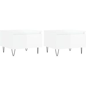 Jinlefu - Coffee Tables 2 pcs High Gloss White 50x46x35 cm Engineered Wood vidaXL Jinlefu - Coffee Tables 2 pcs High Gloss White 50x46x35 cm Engineered Wood vidaXL