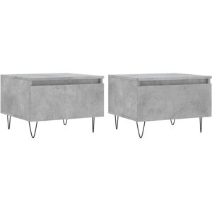 Jinlefu - Coffee Tables 2 pcs Concrete Grey 50x46x35 cm Engineered Wood vidaXL Jinlefu - Coffee Tables 2 pcs Concrete Grey 50x46x35 cm Engineered Wood vidaXL